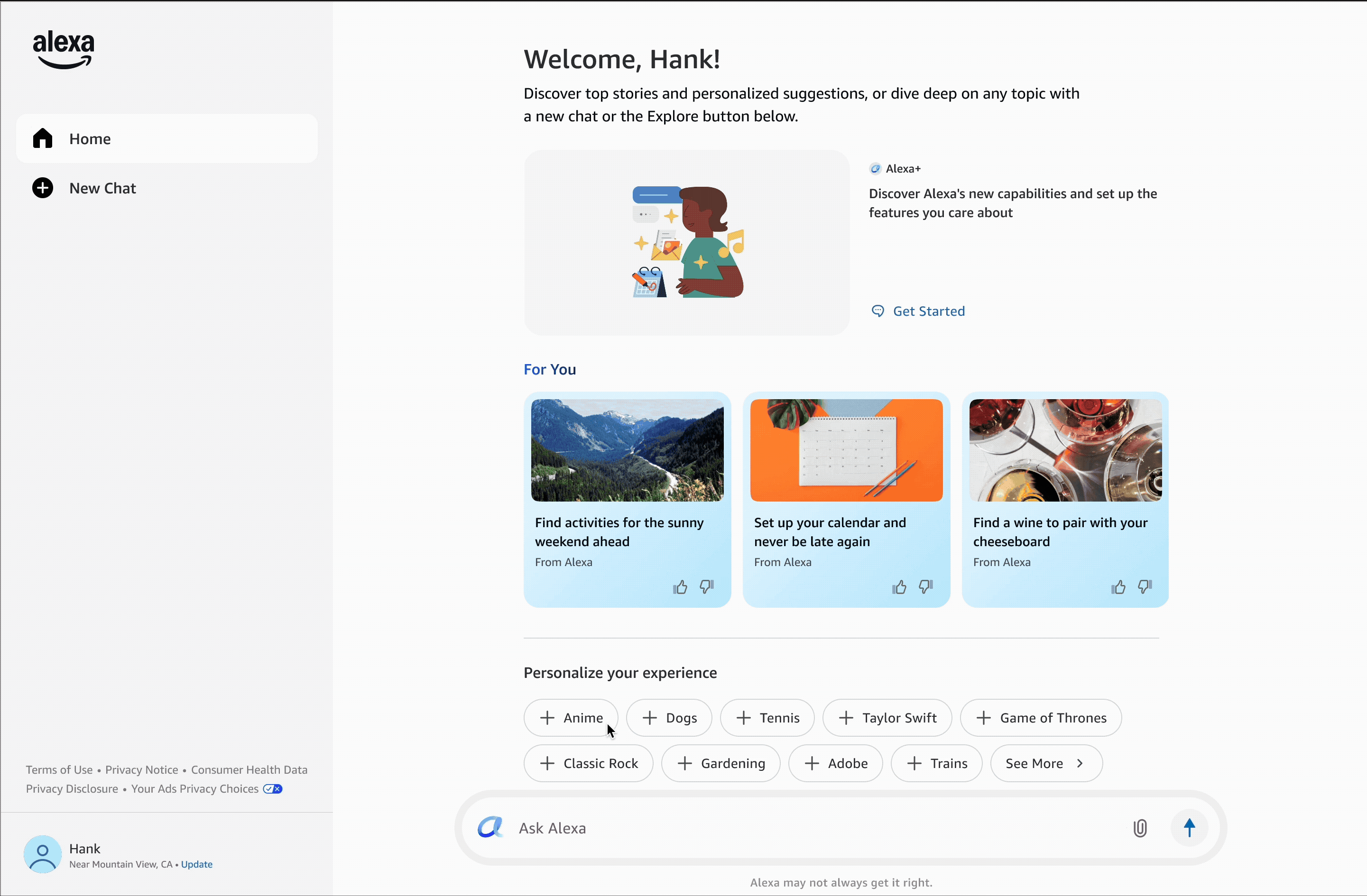 Personalization - Feed